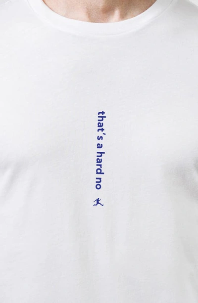 Shop Bored Rebel That's A Hard No Crewneck Graphic Undershirt In White
