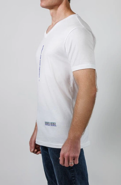Bored Rebel Hard No Moisture Wicking Graphic T-shirt In White