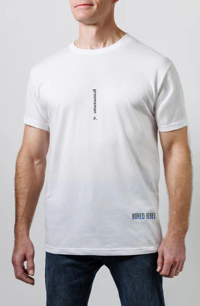 Shop Bored Rebel Groomsman Crewneck Graphic Undershirt In White