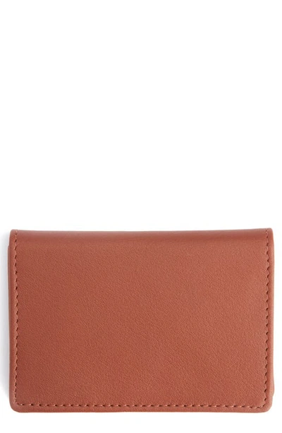 Shop Royce New York Leather Card Case In Tan.