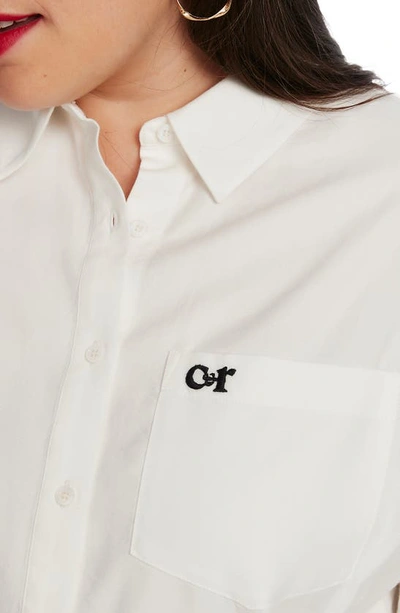 Shop Court & Rowe Embroidered Shirt In Ultra White
