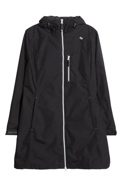 Shop Helly Hansen Belfast Waterproof Hooded Jacket In Black