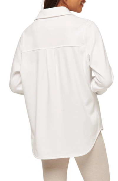 Travis Mathew Cloud Jersey Shacket In White
