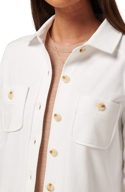 Travis Mathew Cloud Jersey Shacket In White