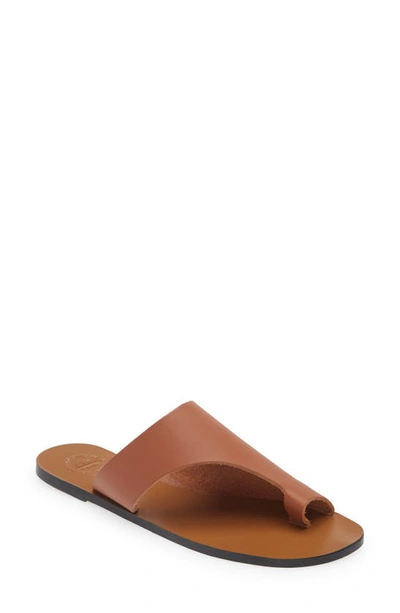 Atp Atelier Brown Rosa Cut Out Leather Sandals In Brandy Vacchetta