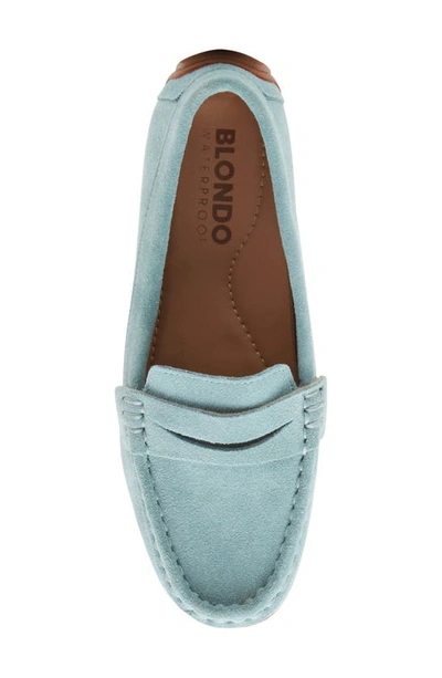 Shop Blondo Shellby Waterproof Driving Loafer In Blue Suede