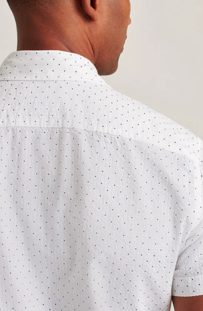 Shop Bonobos Riviera Slim Fit Dot Short Sleeve Button-up Shirt In Seersucker Dot - Blue