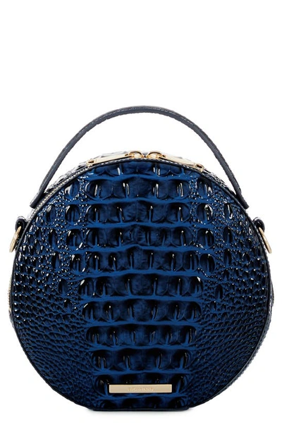 Shop Brahmin Lane Croc Embossed Leather Crossbody Bag In Anchor