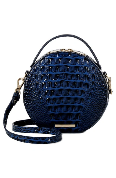 Shop Brahmin Lane Croc Embossed Leather Crossbody Bag In Anchor