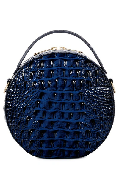 Shop Brahmin Lane Croc Embossed Leather Crossbody Bag In Anchor