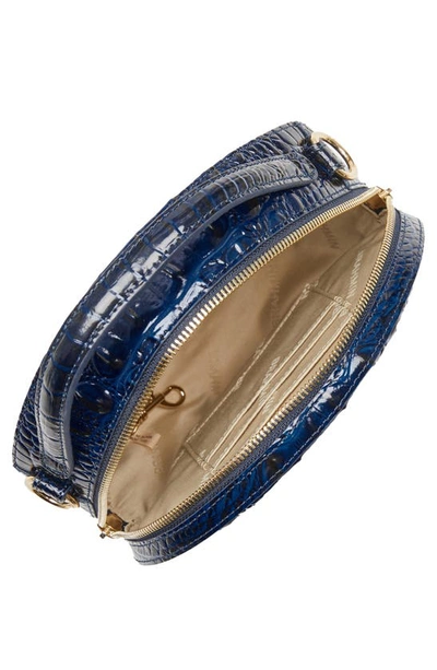 Brahmin Lane Croc Embossed Leather Crossbody Bag In Anchor