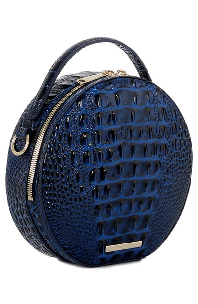 Brahmin Lane Croc Embossed Leather Crossbody Bag In Anchor