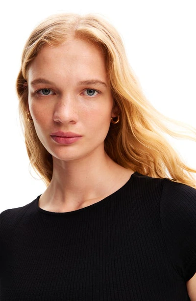 Desigual Galiana Short Sleeve Dress In Black