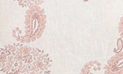 Shop Avec Les Filles Print Puff Sleeve Linen Blend Minidress In Spring Paisley Neutral