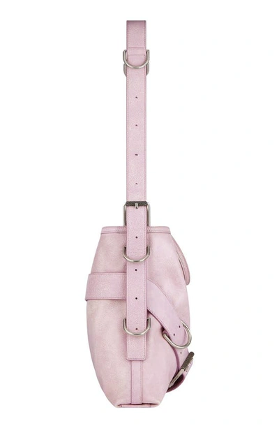 Shop Givenchy Medium Voyou Boyfriend Leather Shoulder Bag In Old Pink