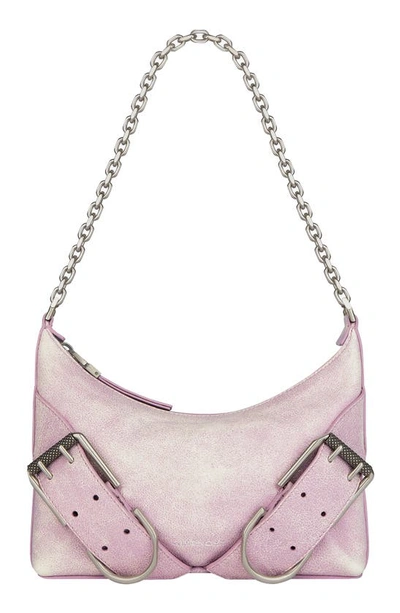 Shop Givenchy Small Voyou Boyfriend Party Leather Shoulder Bag In Old Pink