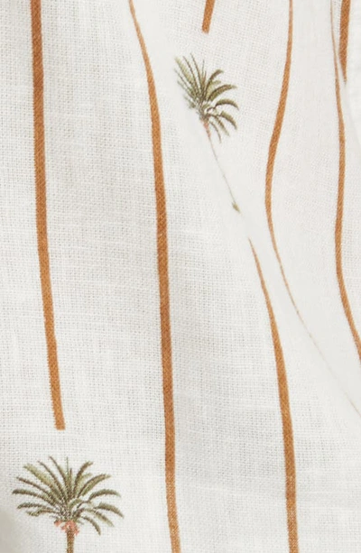 Shop Rails Charli Palm Stripe Linen Blend Button-up Shirt In Stripe Palms