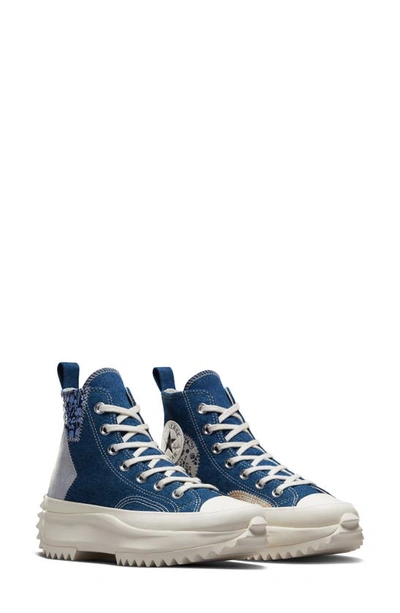 Shop Converse Chuck Taylor® All Star® Run Star Hike High Top Platform Sneaker In Blue/ Blue/ Egret