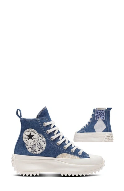 Shop Converse Chuck Taylor® All Star® Run Star Hike High Top Platform Sneaker In Blue/ Blue/ Egret