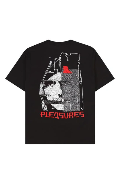 Shop Pleasures Logic Cotton Graphic T-shirt In Black