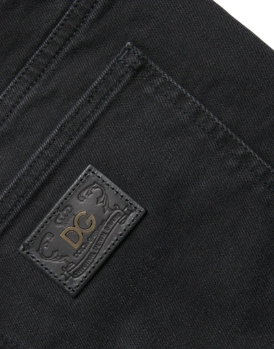 Shop Dolce & Gabbana Chic Black Bermuda Denim Men's Shorts