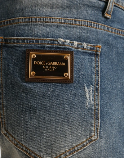Shop Dolce & Gabbana Exquisite Italian Designer Denim Bermuda Men's Shorts In Blue