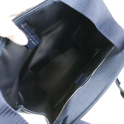 Shop Hermes Hermès Sherpa Blue Synthetic Backpack Bag ()
