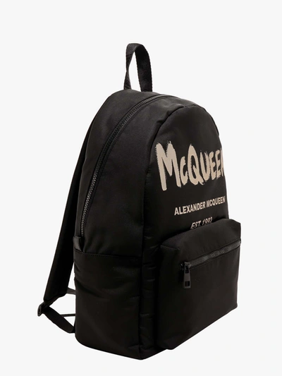 Shop Alexander Mcqueen Man Metropolitan Man Black Backpacks