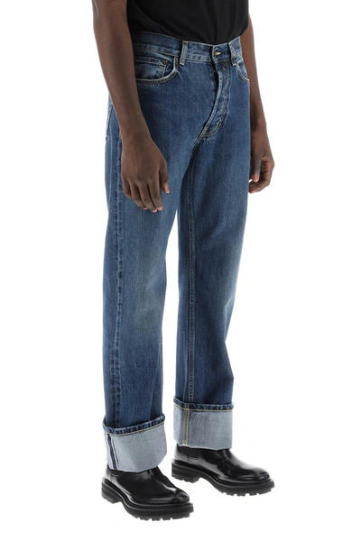 Shop Alexander Mcqueen Straight Fit Jeans In Selvedge Denim Men In Blue