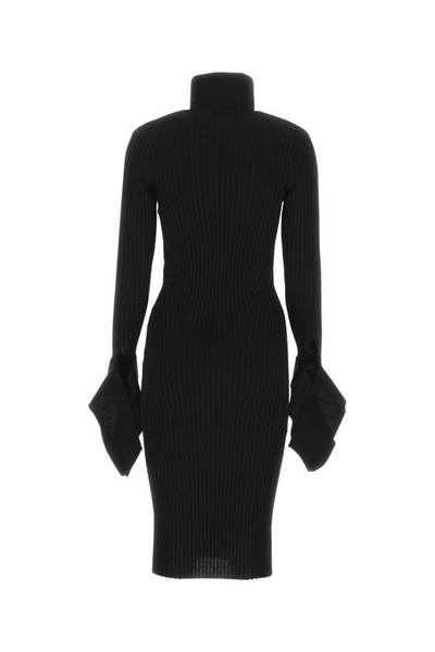 Shop Ami Alexandre Mattiussi Ami Woman Black Viscose Blend Dress