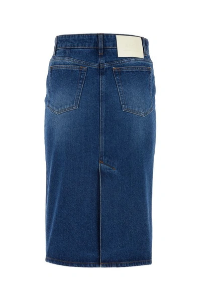 Shop Ami Alexandre Mattiussi Ami Woman Denim Skirt In Blue