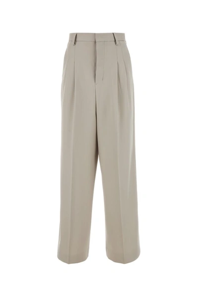 Shop Ami Alexandre Mattiussi Ami Woman Sand Twill Wide-leg Pant In Brown