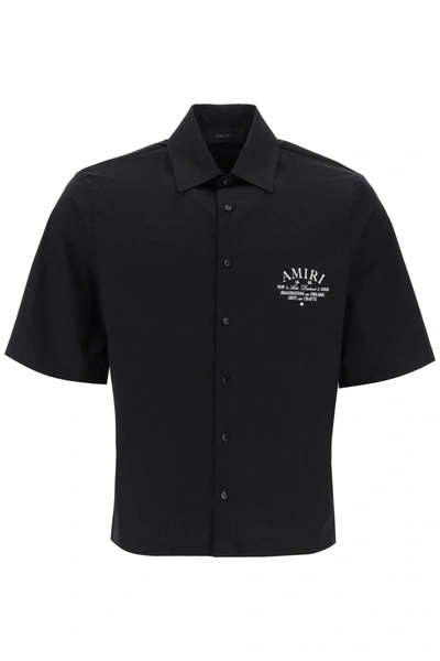 Shop Amiri Arts District Short Sleeve Shirt Men In Black