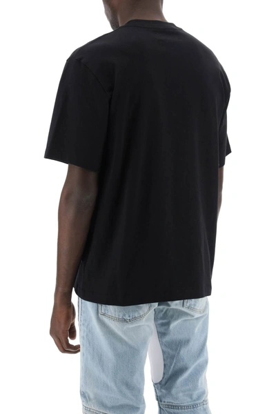 Shop Amiri Crewneck T-shirt With Core Logo Men In Black