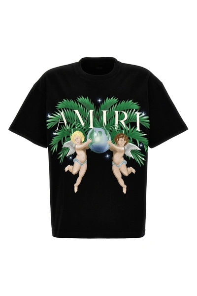 Shop Amiri Men 'airbrush Cherub' T-shirt In Black
