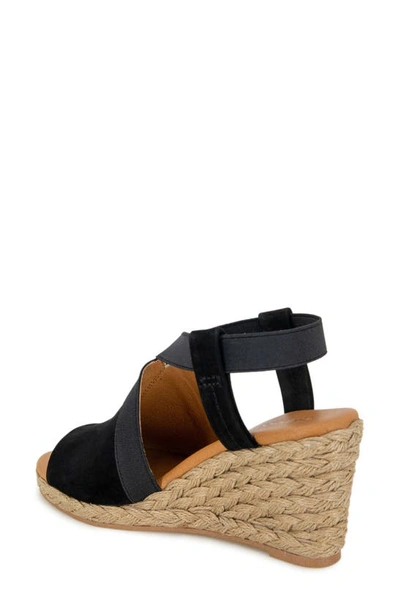 Shop Andre Assous Nanda Wedge Sandal In Black