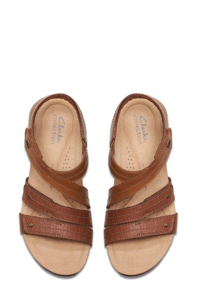 Shop Clarks ® Calenne Clara Wedge Sandal In Tan Combi