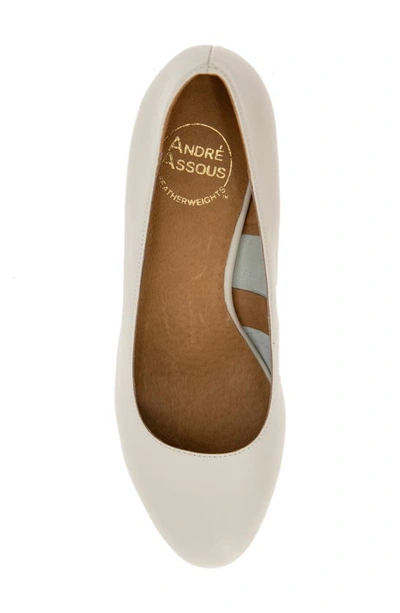 Shop Andre Assous Khloe Featherweight Wedge Pump In Linen