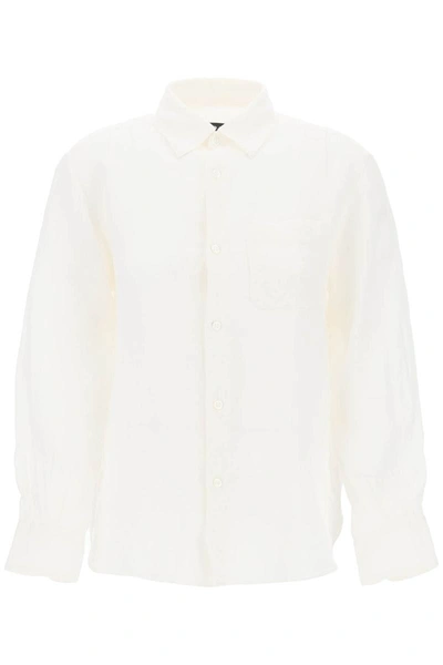 Shop Apc A.p.c. Linen Sela Shirt For In White