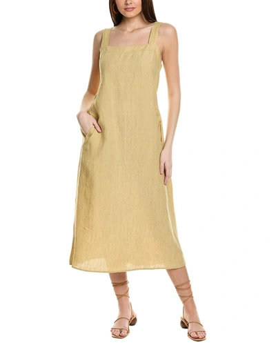 Shop Eileen Fisher Linen Tank Dress In Yellow