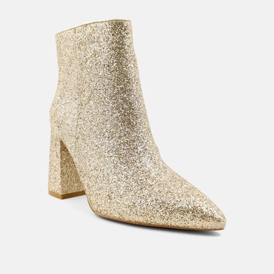 Shu Shop Veronica Boot In Gold Glitter In Multi