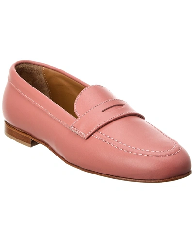 Shop Alfonsi Milano Simona Leather Loafer In Pink