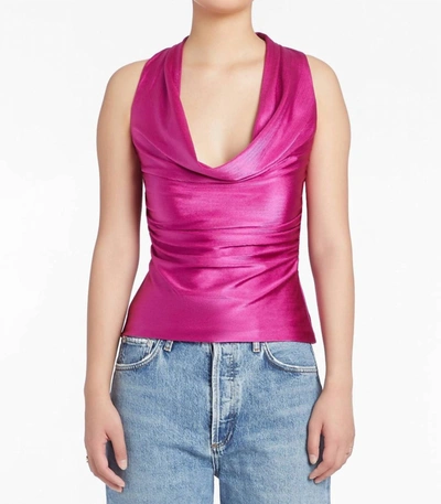 Shop Amanda Uprichard Kahlo Top In Fuchsia In Pink