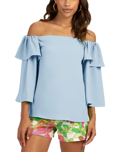 Shop Trina Turk Excited Top In Blue