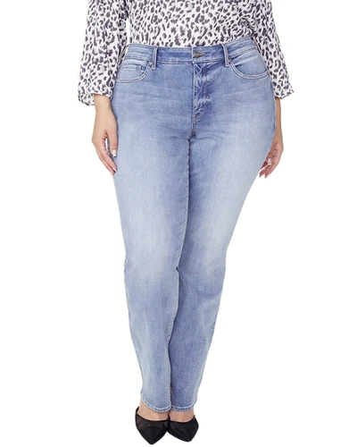 Shop Nydj Plus Marilyn Biscayne Straight Leg Jean In Blue