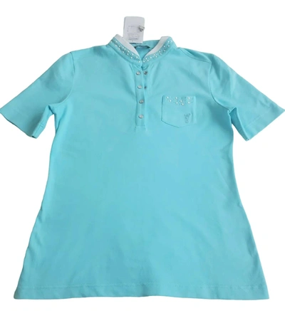 Golfino Women's Holiday Dream Polo In Aqua Blue In Multi