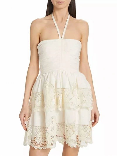 Ulla Johnson Savannah Embroidered Halter Mini Dress In Multi