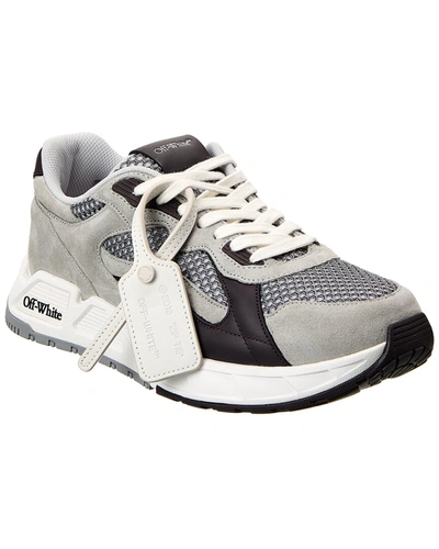Shop Off-white Kick Off Leather Sneaker In Grey