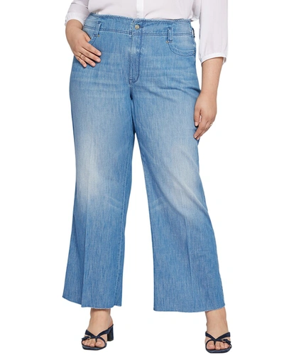 Shop Nydj Plus Teresda Everly Wide Leg Jean In Blue
