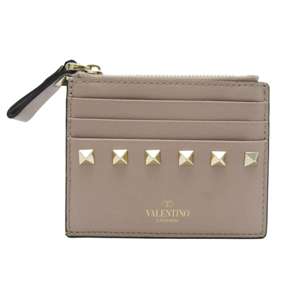 Shop Valentino Rockstud Leather Wallet () In Pink